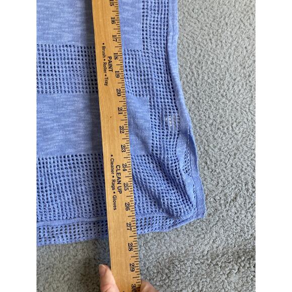 In Cashmere Sweater Small Open Knit Linen Sheer Oversize 3/4 Sleeve Pullove Boho - Picture 14 of 16